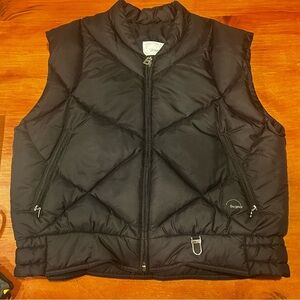BOGNER Black Goose‑Down Vest Women’s Logo Stitching Pockets Layering Ski Sporty